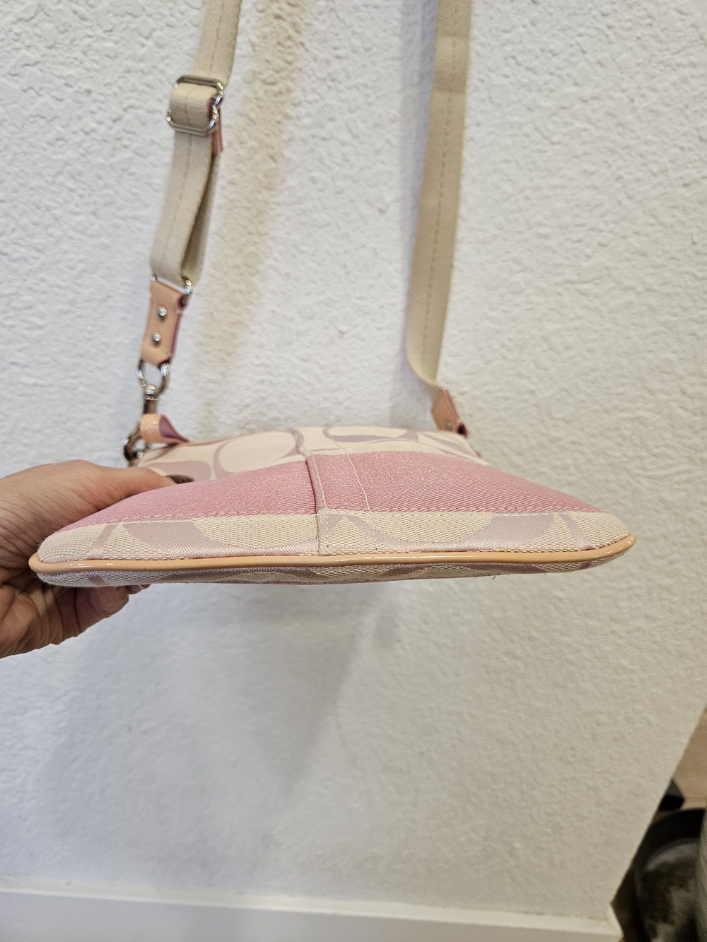 Vintage Coach Signature Canvas Swingpack Crossbody Bag Y2K-era - Picture 6 of 8